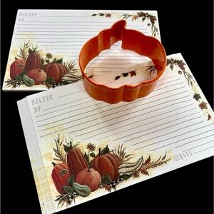 Pumpkin recipe cards and cookie cutter gift set
